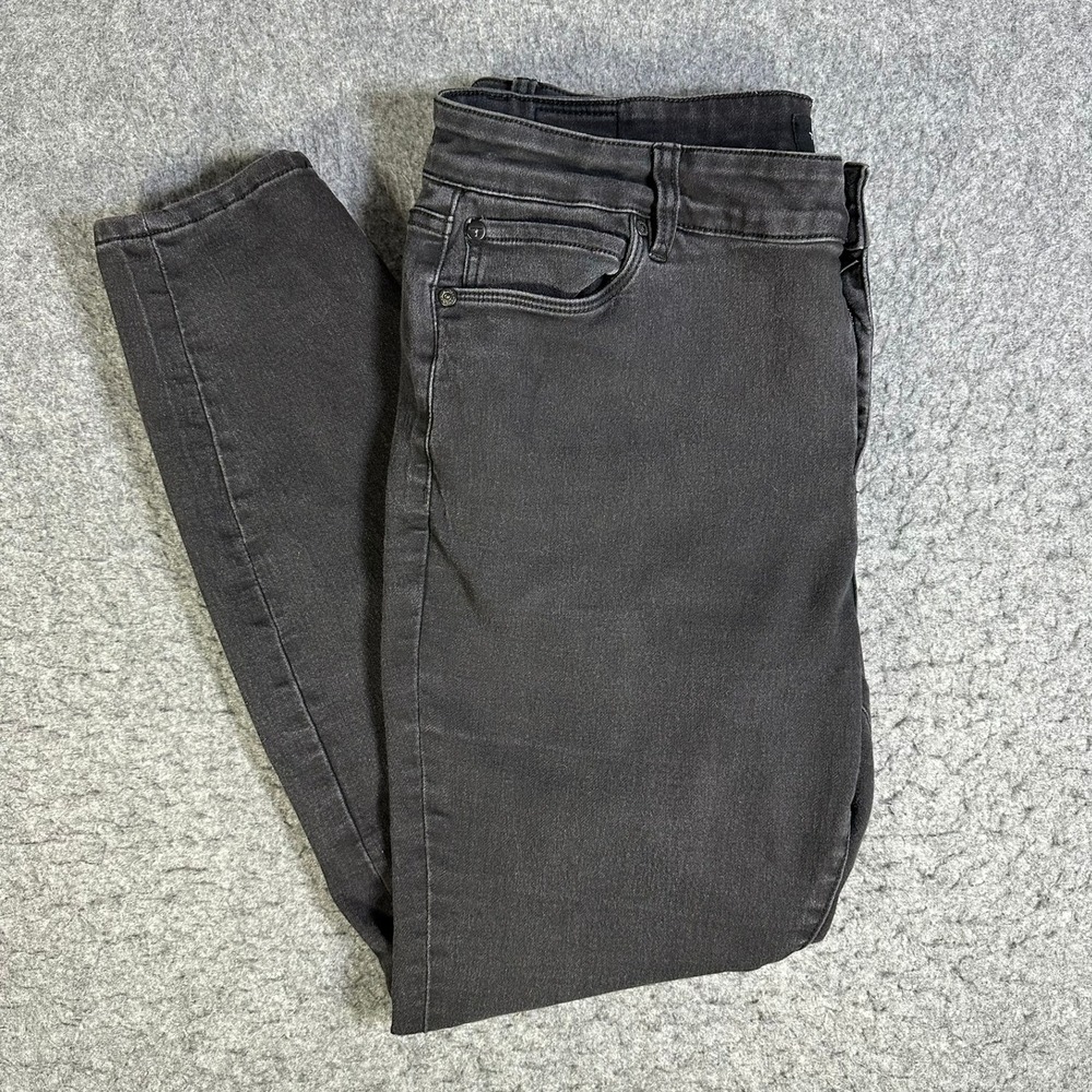 Tahari Kelly Classic Skinny Jeans Mens 16W Faded Black Stretch Denim Pants